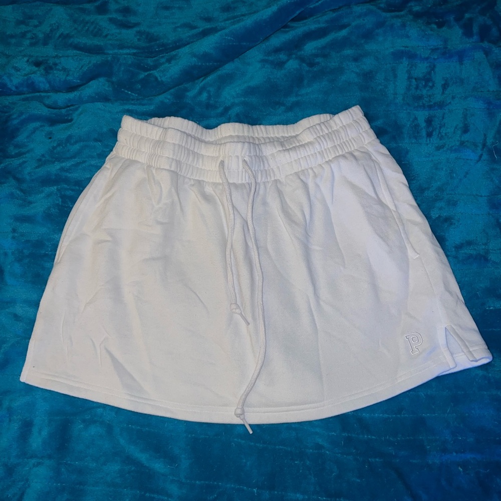 VS PINK White Cotton Skirt